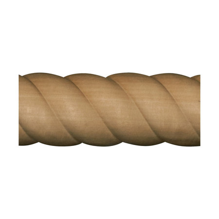 OSBORNE WOOD PRODUCTS 2 x 1 x 96 2" Half Round Rope Moulding in Beech 891427BCH